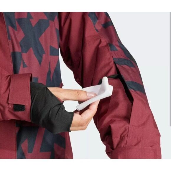 Adidas Terrex Xperior 2 Layer Insulated Ski Snow Jacket Womens Medium Red - Picture 4 of 8